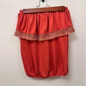 FREE PEOPLE CORAL TUBE TOP